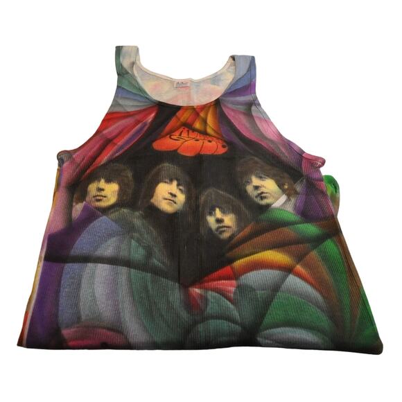 The Beatles 1990's Tie Dye Style Tank Top Shirt Rare - The Beatles Shirt Size 14 - Picture 9 of 10